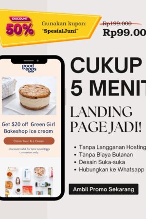 CUKUP 5 MENIT - Landing page jadi!